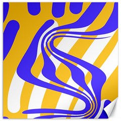 Print Pattern Warp Lines Canvas 16  X 16 