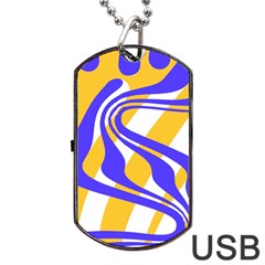 Print Pattern Warp Lines Dog Tag Usb Flash (one Side)