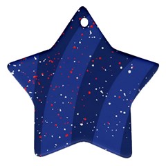 Texture Multicolour Ink Dip Flare Star Ornament (two Sides)