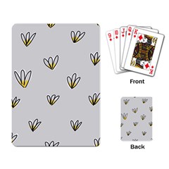 Pattern Leaves Daisies Print Playing Cards Single Design (rectangle)