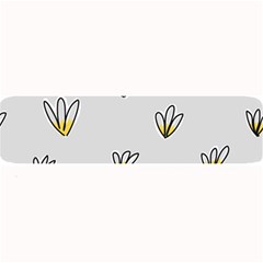 Pattern Leaves Daisies Print Large Bar Mat