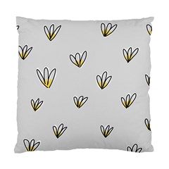 Pattern Leaves Daisies Print Standard Cushion Case (one Side)