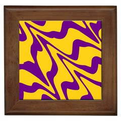 Waves Pattern Lines Wiggly Framed Tile