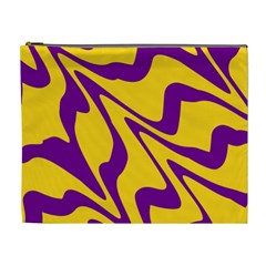 Waves Pattern Lines Wiggly Cosmetic Bag (xl)