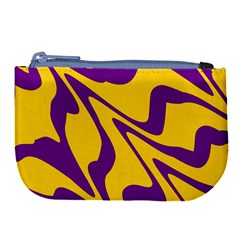 Waves Pattern Lines Wiggly Large Coin Purse