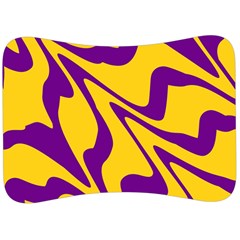 Waves Pattern Lines Wiggly Velour Seat Head Rest Cushion by Cemarart