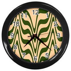 Swirl Pattern Abstract Marble Wall Clock (black)