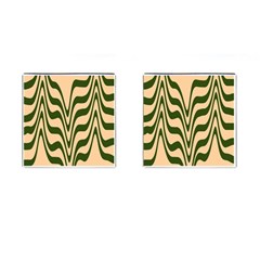 Swirl Pattern Abstract Marble Cufflinks (square)