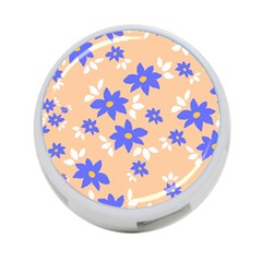 Flowers Pattern Floral Print 4-port Usb Hub (one Side)