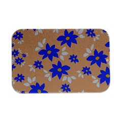 Flowers Pattern Floral Print Open Lid Metal Box (silver)   by Cemarart