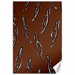 Feather Leaf Pattern Print Canvas 20  X 30 