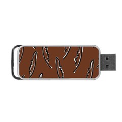 Feather Leaf Pattern Print Portable Usb Flash (one Side)