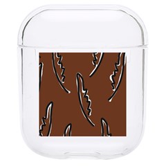 Feather Leaf Pattern Print Hard Pc Airpods 1/2 Case by Cemarart