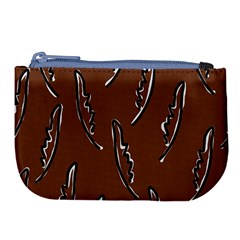 Feather Leaf Pattern Print Large Coin Purse