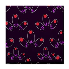 Pattern Petals Dots Print Seamless Tile Coaster