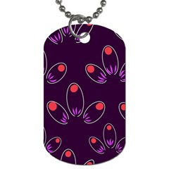 Pattern Petals Dots Print Seamless Dog Tag (two Sides)