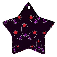 Pattern Petals Dots Print Seamless Star Ornament (two Sides)