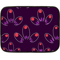 Pattern Petals Dots Print Seamless Two Sides Fleece Blanket (mini) by Cemarart