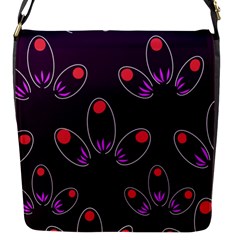 Pattern Petals Dots Print Seamless Flap Closure Messenger Bag (s)