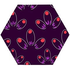 Pattern Petals Dots Print Seamless Wooden Puzzle Hexagon by Cemarart