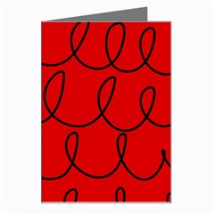 Red Background Wallpaper Greeting Card by Cemarart