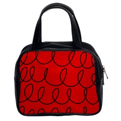 Red Background Wallpaper Classic Handbag (two Sides)