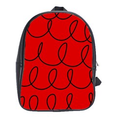 Red Background Wallpaper School Bag (xl)