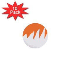 Orange Background Halloween 1  Mini Buttons (10 Pack) 