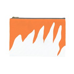 Orange Background Halloween Cosmetic Bag (large)