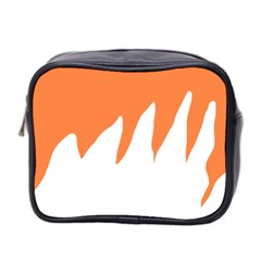 Orange Background Halloween Mini Toiletries Bag (two Sides)