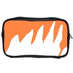 Orange Background Halloween Toiletries Bag (two Sides)