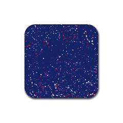 Texture Grunge Speckles Dots Rubber Coaster (square)