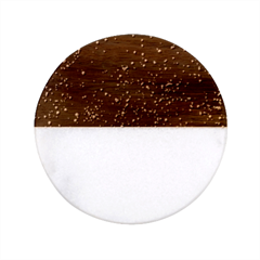 Texture Grunge Speckles Dots Classic Marble Wood Coaster (Round) 