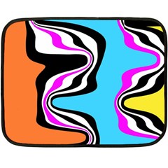 Liquid Warp Background Orange Blue Fleece Blanket (mini)