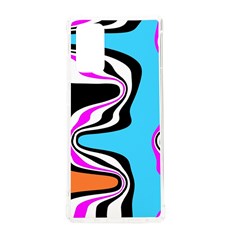 Liquid Warp Background Orange Blue Samsung Galaxy Note 20 Tpu Uv Case by Cemarart