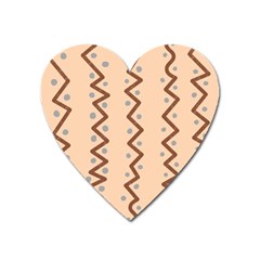 Print Pattern Minimal Tribal Heart Magnet