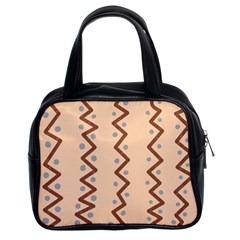 Print Pattern Minimal Tribal Classic Handbag (two Sides)