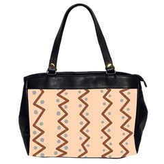 Print Pattern Minimal Tribal Oversize Office Handbag (2 Sides)