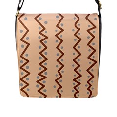 Print Pattern Minimal Tribal Flap Closure Messenger Bag (l)