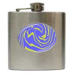 Blue Green Abstract Hip Flask (6 Oz)