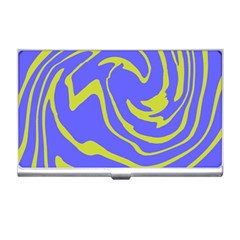 Blue Green Abstract Business Card Holder