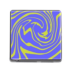 Blue Green Abstract Memory Card Reader (square 5 Slot) by Cemarart