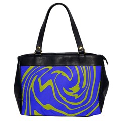 Blue Green Abstract Oversize Office Handbag