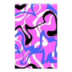 Swirl Pink White Blue Black Shower Curtain 48  X 72  (small) 