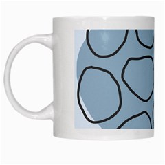 Boho Blue Deep Blue Artwork White Mug