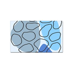 Boho Blue Deep Blue Artwork Sticker Rectangular (100 Pack) by Cemarart