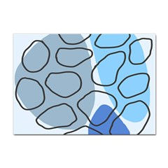 Boho Blue Deep Blue Artwork Sticker A4 (100 Pack) by Cemarart