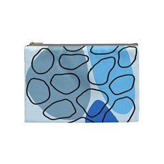 Boho Blue Deep Blue Artwork Cosmetic Bag (medium)