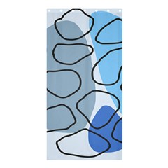 Boho Blue Deep Blue Artwork Shower Curtain 36  X 72  (stall) 