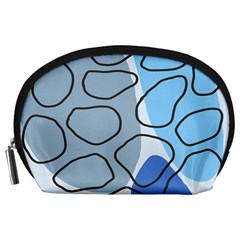 Boho Blue Deep Blue Artwork Accessory Pouch (large)